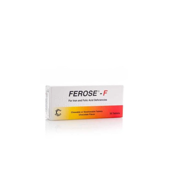Ferose F Chocolate Tablets 100mg 30 Count