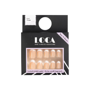 Loca One Minute Manicure Oval Mini French Size 7
