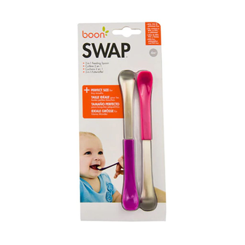Boon SWAP 2-in-1 Feeding Spoon Pink/Purple