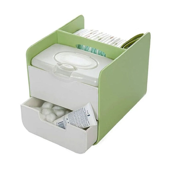 صندوق بي بوكس لتنظيم الحفاضات اخضر 1عبوة