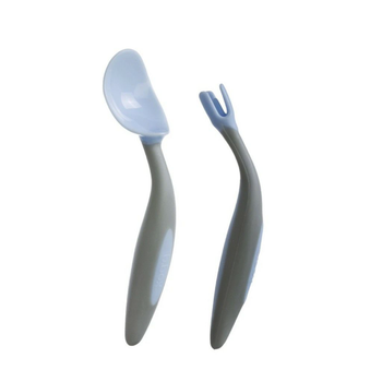 بي بوكس مجموعة ادوات المائدة سهل الامساك بها لون رمادي 1قطعة