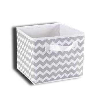 Babies R Us Grey Chevron Canvas Bin