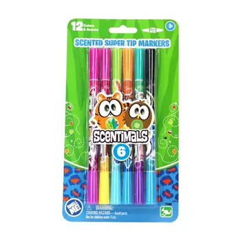 Scentimals Scented Super Tip Markers 12 Colors & Scents