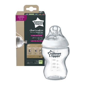 تومي تيبي زجاجة الرضاعة شفافة 260 مل 1عبوة
