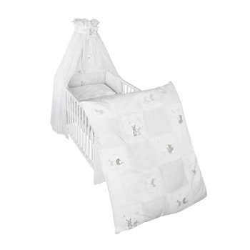 Roba Fox & Bunny Infant Cot Linen Set White