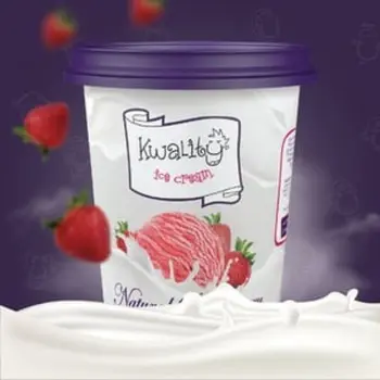 Kwality Strawberry Ice Cream Kup 125ml