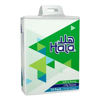 Hala 2-Ply Soft & Strong Face Tissue 10x160 Sheets