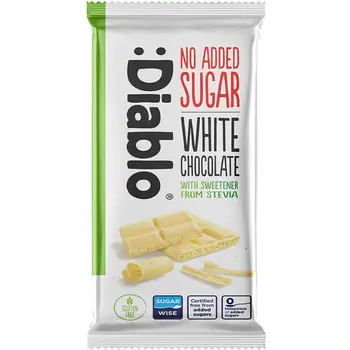 Diablo White Chocolate Bar No Added Sugar 75g