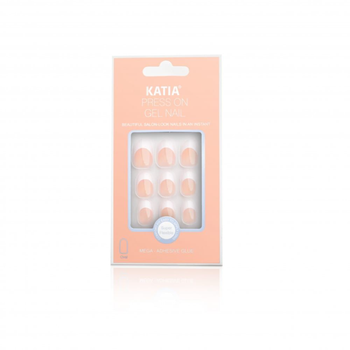 Katia Oval Beige French Press-On Nails