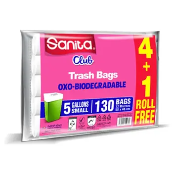 Sanita Club Oxo-Biodegradable Trash Bags 130 Bags