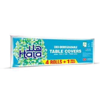 Hala Oxo-Biodegradable Table Covers 5 Pack 100x100cm