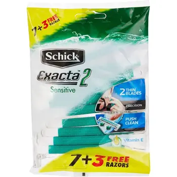 Schick Exacta 2 Men Sensitive Free Razors 10 Pieces