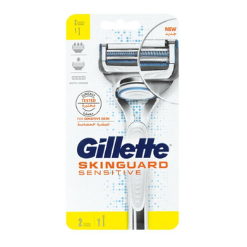 Gillette Skinguard Razor Handle with 2 Blades