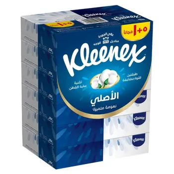 كلينكس مناديل الوجه الأصلية، 70 منديل مزدوج 6×1علبه