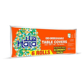 Hala Oxo-Biodegradable Table Covers 6-Pack