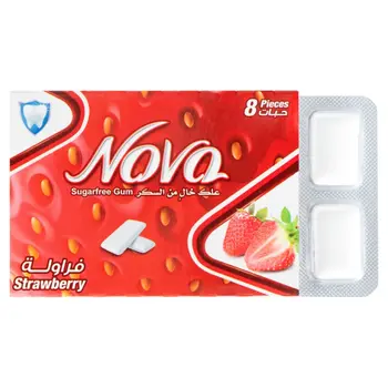 Nova Strawberry Sugar-Free Gum 11.2g