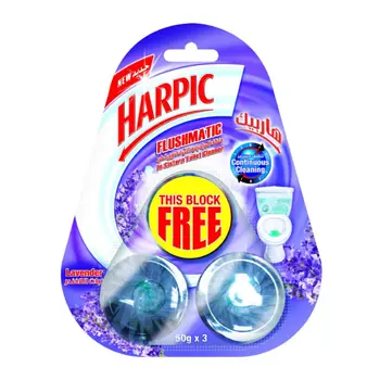 Harpic Flushmatic Lavender Toilet Cleaner 3x50g