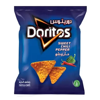 دوريتوس رقائق الذرة بنكهة الفلفل الحار والحلو 45جرام