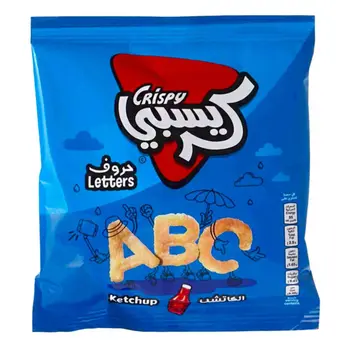 كرسبي حروف بطاطس بنكهة الكاتشب 18 جرام