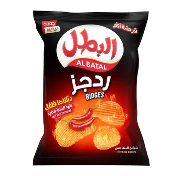 البطل ردجز شرائح البطاطس بنكهة الشطة الحار 155 جرام