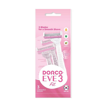 Dorco EVE 3 Fit Pink Disposable Razors 12x3 Pieces