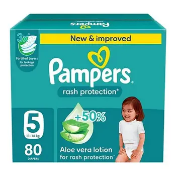 Pampers Baby Diapers with Aloe Vera 80 Pieces