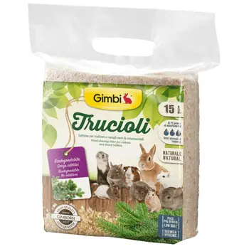 Gimbi Trucioli Natural Hay for Small Pets 15L