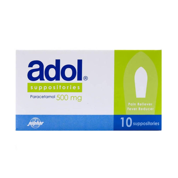 Adol Paracetamol Suppositories 500mg 10 Pieces