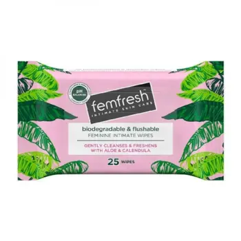 Femfresh Biodegradable Intimate Wipes 25 Pieces
