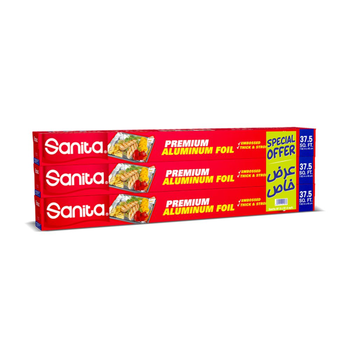 Sanita Premium Embossed Aluminum Foil 3 Pack