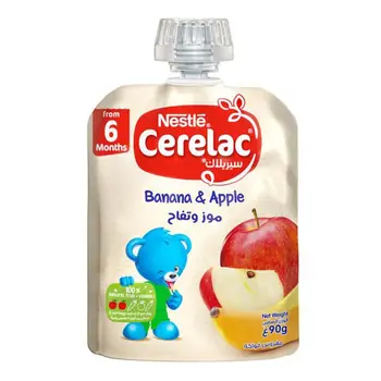Nestle Cerelac Banana & Apple Puree 90g