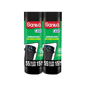 سانتيا كلوب كيس زبالة قابله للتحلل 55جالون 30كيس
