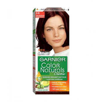 جارنيه كولور ناتشورال صبغة شعر رقم 3.6 بني أحمر غامق 1قطعة