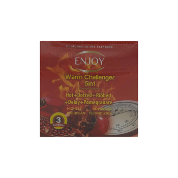 Enjoy Warm Challenger Pomegranate Condoms 3x3 pcs