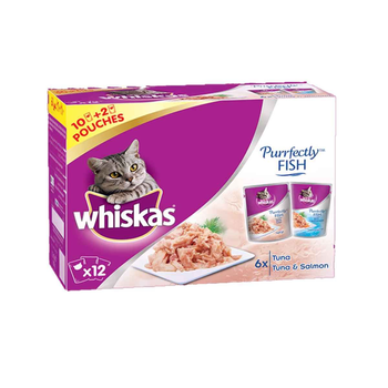 ويسكاس بورفيكتلي طعام القطط بنكهة سمك التونة 4قطع×85جرام