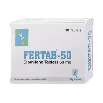 Zynova Fertab Clomifene Tablets 50mg 10 Tablets