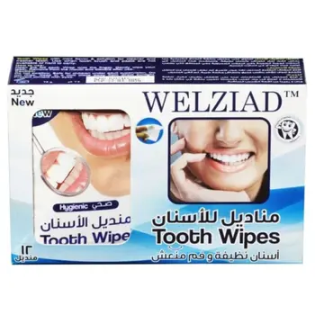 ويلزايد مناديل تنظيف الأسنان ومنعش للفم 12حبة