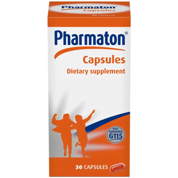 Pharmaton Ginseng G115 Dietary Supplement Capsules 30 Count