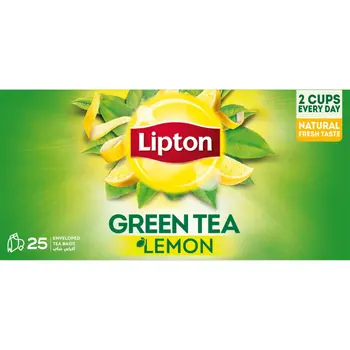Lipton Lemon Green Tea Bags 25 Count