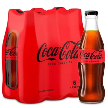 Coca Cola Zero Sugar Beverage 6x250ml