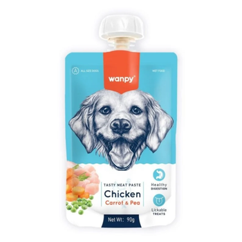 Wanpy Chicken Carrot & Pea Dog Paste 90g