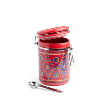 الرماية علبة مع ملعقة أحمر 1000مل