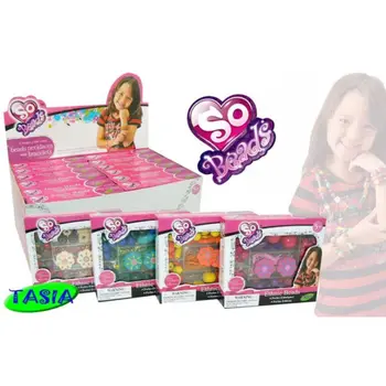 تاسيا خرز تراثي مع صندوق عرض 4 ألوان متنوعة 1عبوة