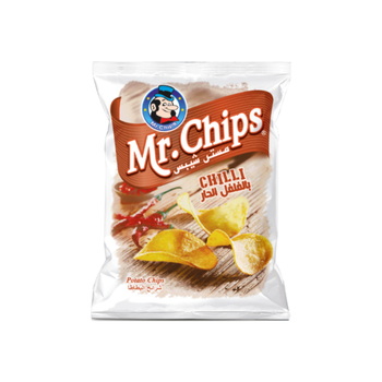 مستر شيبس رقائق البطاطس بنكهة الفلفل الحار كرتون 12 حبة 21جرام
