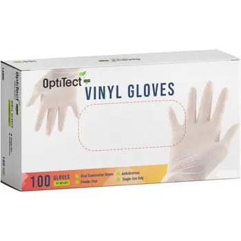 OptiTect Vinyl Examination Gloves Powder-Free Small 100 Pieces