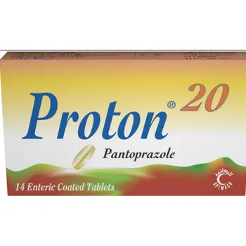 Proton Pantoprazole 20mg Tablets 14 Count