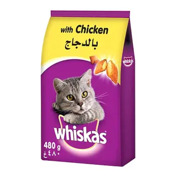 ويسكاس طعام قطط بنكهة الدجاج 480جرام