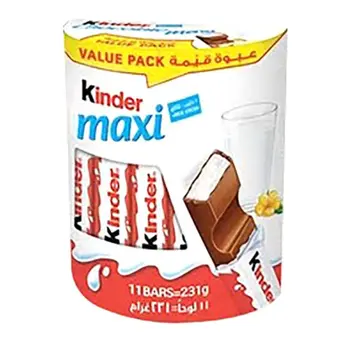 Kinder Maxi Milk & Cocoa Chocolate 11x21g