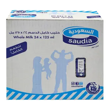السعودية حليب كامل الدسم طويل الأجل 24×125مل