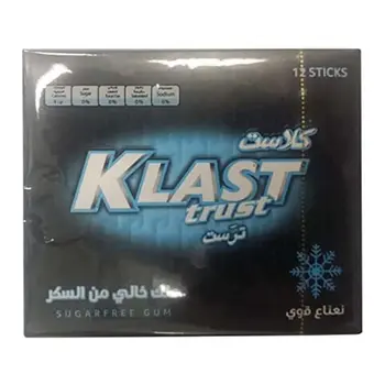 Klast Sugar-Free Hot Peppermint Gum 28.8g